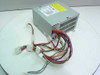 Astec VL203-3525 200W ATX power supply front-left view showing output cable harnesses with Molex and power connectors