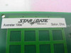 Star Gate Technologies Avanstar 100e close-up of board label — shows Star Gate Technologies Inc. logo, Avanstar 100e model name, and Solon, Ohio manufacturer location