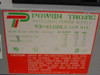 Power Tronic WK-6145DL3 label detail showing model number, 100-240V dual input voltage specs, and DC output ratings table