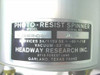 Headway Research CB15 rating plate — Model 1-EC101DT-CB15, 3A/115V 50-60Hz single phase, Vacuum 23 HG, Headway Research Inc. Garland Texas