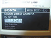 Sony DXC-1820 Trinicon Color Video Camera w/DXF-1820 View Finder
