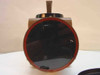 Victoreen 440 survey meter – front-on view of large circular end-window detector opening with red gasket ring visible and carrying handle above