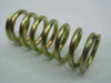 Heavy duty compression spring 1 inch OD x 11/16 inch ID – side view showing open coil ends and gold zinc finish