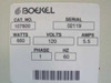 Boekel 107800 rating label — Cat. No. 107800, 660W, 120V, 5.5A, Phase 1, 60Hz, Serial 02119