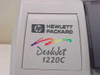 HP Hewlett Packard DeskJet 1220C nameplate with rainbow color streak logo