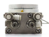 SMC MSQB30R-F9N — front port face view showing pneumatic fittings and adjustment screw detail