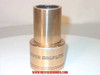 Kollmorgen BX241 Super Snaplite 35mm projection lens — front three-quarter view showing gold brass barrel with 'Super Snaplite' engraving and silver inner tube