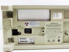 Tektronix TDS520C rear panel close-up showing power rating label, serial number tag, and IEC inlet