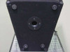 Laney CT815 PA speaker cabinet — bottom view showing 35mm pole-mount socket and four rubber feet
