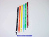 Six MMC Safety Seal plastic tamper-evident security seals in available colors — black, orange, yellow, light blue, green, and dark red — each labeled 'MMC Safety Seal' with a unique number