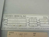 Mennen Medical Inc rating label – Model 261, P/N 261-055-010, S/N H0121, 110V 33W 0.3A 50/60Hz, Made in USA, tested 11 Sep 1992