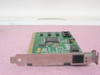 SMC 8216T ISA Ethernet NIC – angled front view showing RJ45 port bracket and green PCB with ISA edge connector