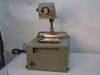 Projection Optics 20400 Transpaque Auto Level Overhead Projector – left-side three-quarter view with projection lens assembly visible and power cord