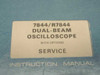 Tektronix R7844 Dual-beam Oscilloscope Instuction manual