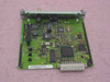HP JetDirect 400N J4100A MIO network card — top view of PCB showing main controller IC, logic chips, and MIO edge connector