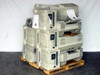 Tektronix Phaser printer pallet lot — front view showing multiple Phaser 350 and Phaser III units stacked and stretch-wrapped on wooden pallet