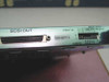Sequent 1003-62615 A SCSI board faceplate – close-up of SCSI OUT port, part number label, F.BAY ID and CAB ID DIP switches, Wide SCSI HI/LOW SELECT