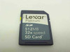 Lexar Platinum SD512-32 512MB 32x Speed SD Card – front label view showing branding and capacity