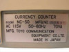 Toyocom NC-50 Toyocom NC-50 Currency Counter - As Is for Parts