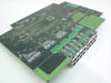 Zyxel ES-1016B Rev B1 Ethernet board — angled rear view showing PCB underside and RJ-45 port cluster