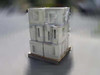 HP LaserJet III printer pallet lot, closer view showing multiple units stacked three rows high in plastic wrap — front angle