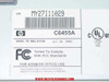 HP DeskJet 990Cxi C6455A – bottom label showing model C6455A, serial number MY27I11029, Made in Malaysia, July 18 2002