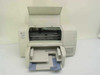 HP DeskJet 820Cxi with top cover open revealing print carriage mechanism and paper path interior