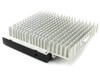 Intel SL2XU Pentium III Xeon Slot 2 CPU – side and heatsink fin view showing full aluminum heatsink array attached to cartridge