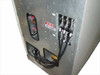 MGE EPS 2000 UPS interior rear panel — high-voltage wiring bus bars with multiple conductors, red-handled switch, Danger High Voltage label