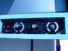 Micro Air MAA-40 control panel close-up showing overload push-to-reset button, power-lites on-off knob, and speed adjust min-max knob