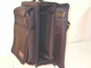 Toshiba TCC-101 main compartment open showing spacious interior, interior organizer pocket with yellow label, and padded divider panel