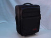 Toshiba TCC-101 wheeled soft laptop travel case – front view showing Toshiba logo, skate wheels, and multiple zippered pockets