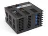 Superior Electric Slo-Syn 430-PTO Motor Drive – angled rear-left view showing finned heatsink enclosure and blue screw-terminal strip on right side