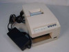Epson TM-U375P M115A parallel POS printer front three-quarter view with Epson PS-170 power supply and AC cord