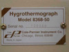 Cole-Parmer 8368-50 Hygrothermograph Temperature & Humidity Logger