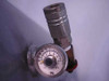 Close-up of Campbell Hausfeld Air Carry Tank pressure gauge and quick-connect air chuck fitting on tank valve
