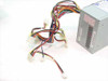 Powertech WK-6200DL3N1 200W ATX switching power supply – rear angle view showing full cable harness with Molex peripheral and ATX connectors