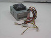Gateway 6500158 Powertech WK-6200DL3N1 200W ATX power supply – three-quarter front view showing fan grille and output harness with Molex connectors