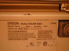 Epson Stylus Color 3000 P891A rating label showing Model P891A, 120V 50-60Hz 0.7A, Serial No. AEY0022583, FCC ID BKMFBP891A, Made in Japan, UL listed