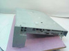 Compaq 299308-001 system board with tray – side/rear angle showing I/O port panel with parallel, serial, PS/2, and USB connectors