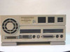 Sun SPARCstation IPX 47B rear panel showing large circular fan, IEC power inlet and switch, two SCSI ports, two DB-25 serial ports, two mini-DIN keyboard/mouse ports, and video connector