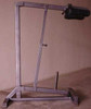 Ultra Power Standing Calf Raise Station – right-side view showing chrome steel frame, adjustable upright column with locking pin, shoulder pad assembly, and foot step platform