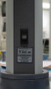 Vision Engineering manufacturer label on Mantis microscope stand column, showing power switch and company address — New Milford, Connecticut, USA