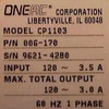 ONEAC CP1103 Line Conditioner 385VA, 3.2 Amps, 60hz
