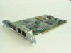 Compaq 161105-001 dual-port 10/100 PCI network card – angled front view showing two RJ-45 ports and bracket