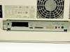 Tektronix Phaser 350 Z350 rear interface panel closeup showing SCSI Die connector, parallel port, Service Only port, Status port, and Service/Reset/Second Feeder buttons