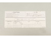 Toshiba XM-6201B caution label closeup – showing audio out, mode select, SCSI, and DC input connector diagrams