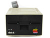 Apple A2M0003 Disk II front panel close-up showing IN USE indicator light and rainbow Apple logo