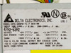 Delta Electronics DPS-200PB-71 specification label close-up – model DPS-200PB-71 F REV:00, input 100-240V, outputs +5V/18A +3.3V/14A +12V/6A, 200W, date code 9744