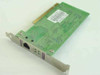 Kingston KNE110TX NIC card – rear three-quarter view showing back of PCB and low-profile bracket with RJ45 port